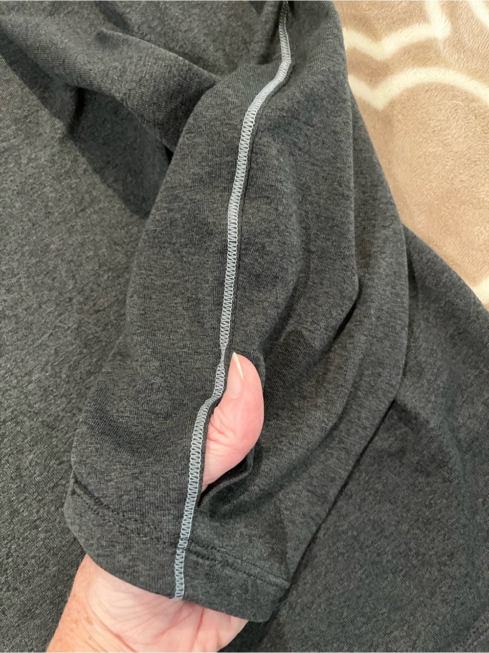 The North Face Men's Charcoal Gray Hooded Athletic Pullover - Picture 3 of 4